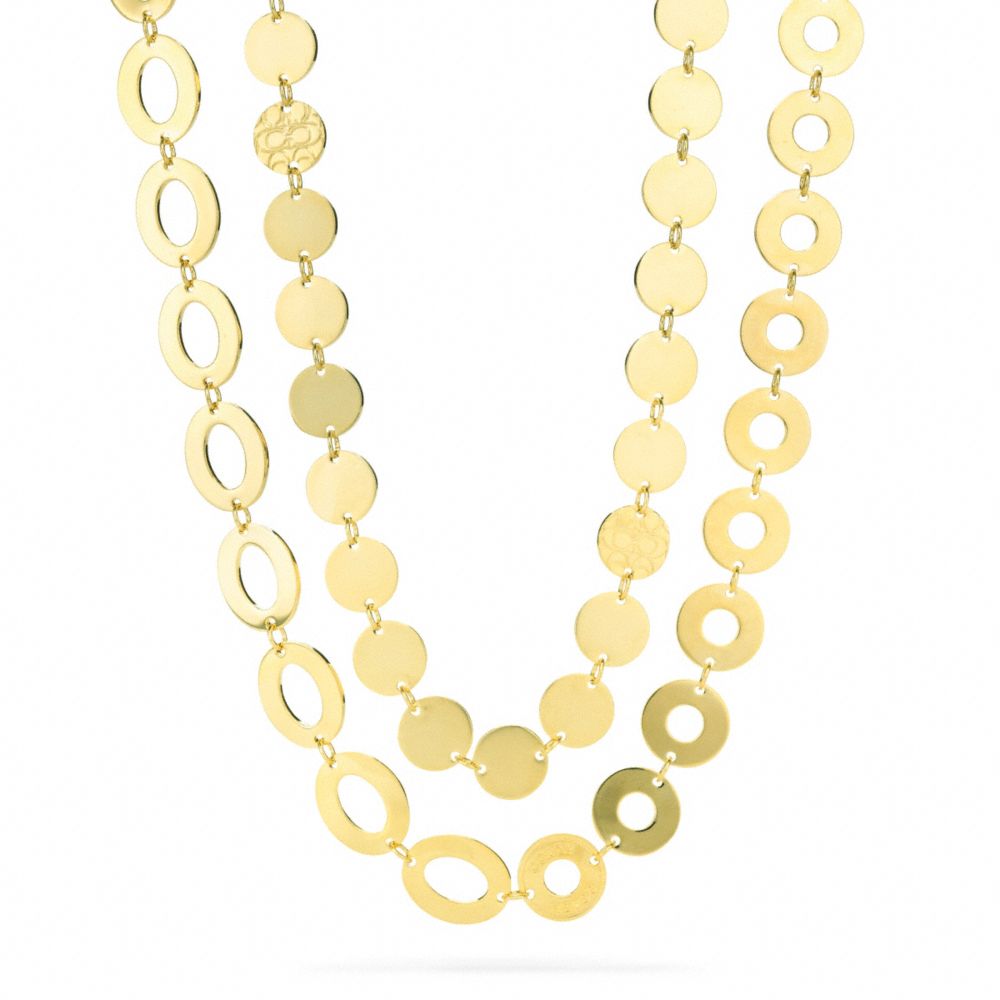 DOUBLE WRAP DISK NECKLACE - f96780 - F96780GDGD