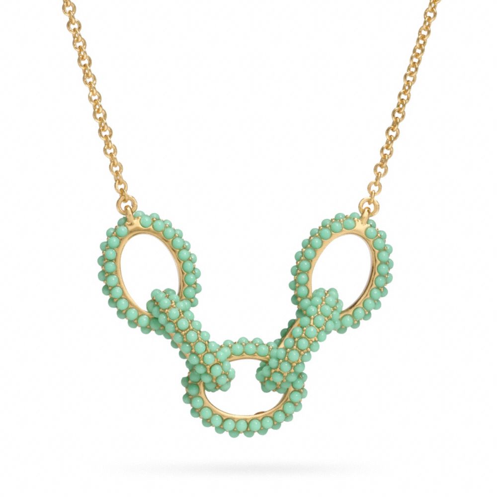 PAVE LINK NECKLACE - f96787 - F96787GDTU