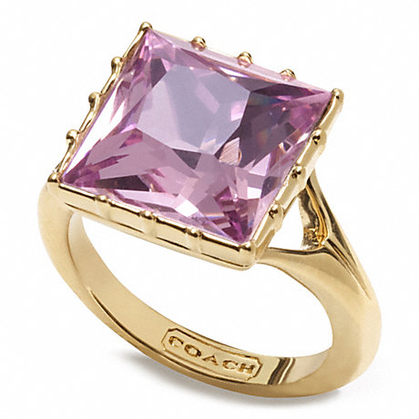 COACH f96796 STONE COCKTAIL RING 