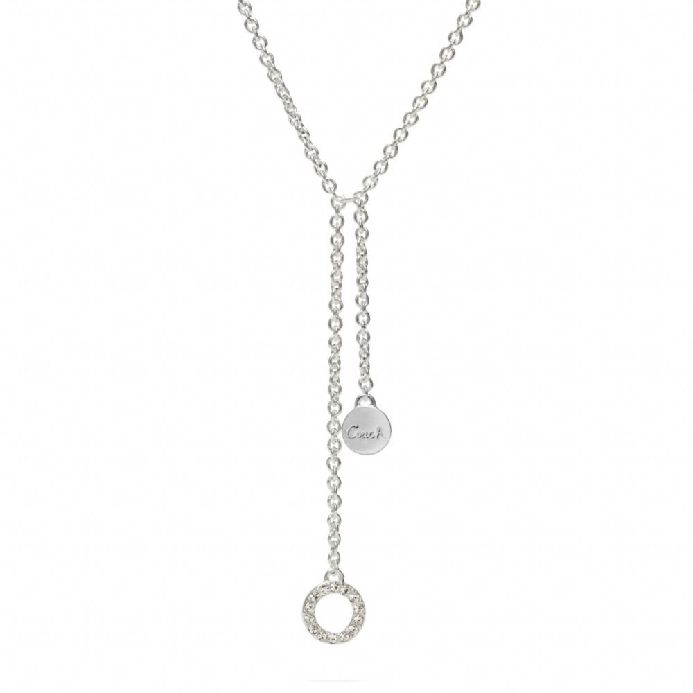 STERLING LARIAT NECKLACE COACH F96803