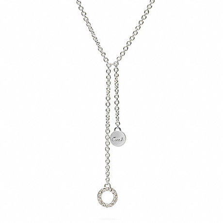 COACH f96803 STERLING LARIAT NECKLACE 