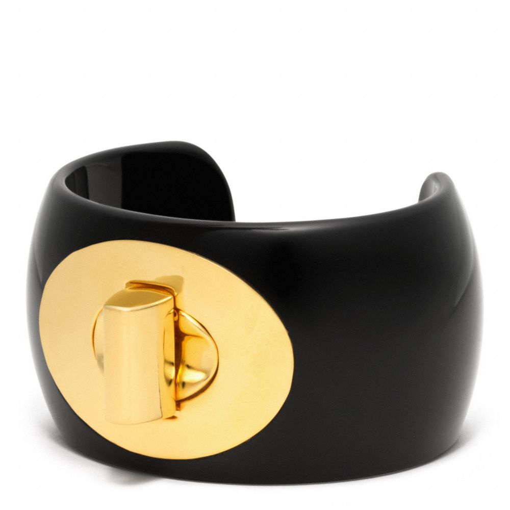 COACH F96807 Turnlock Cuff GOLD/BLACK