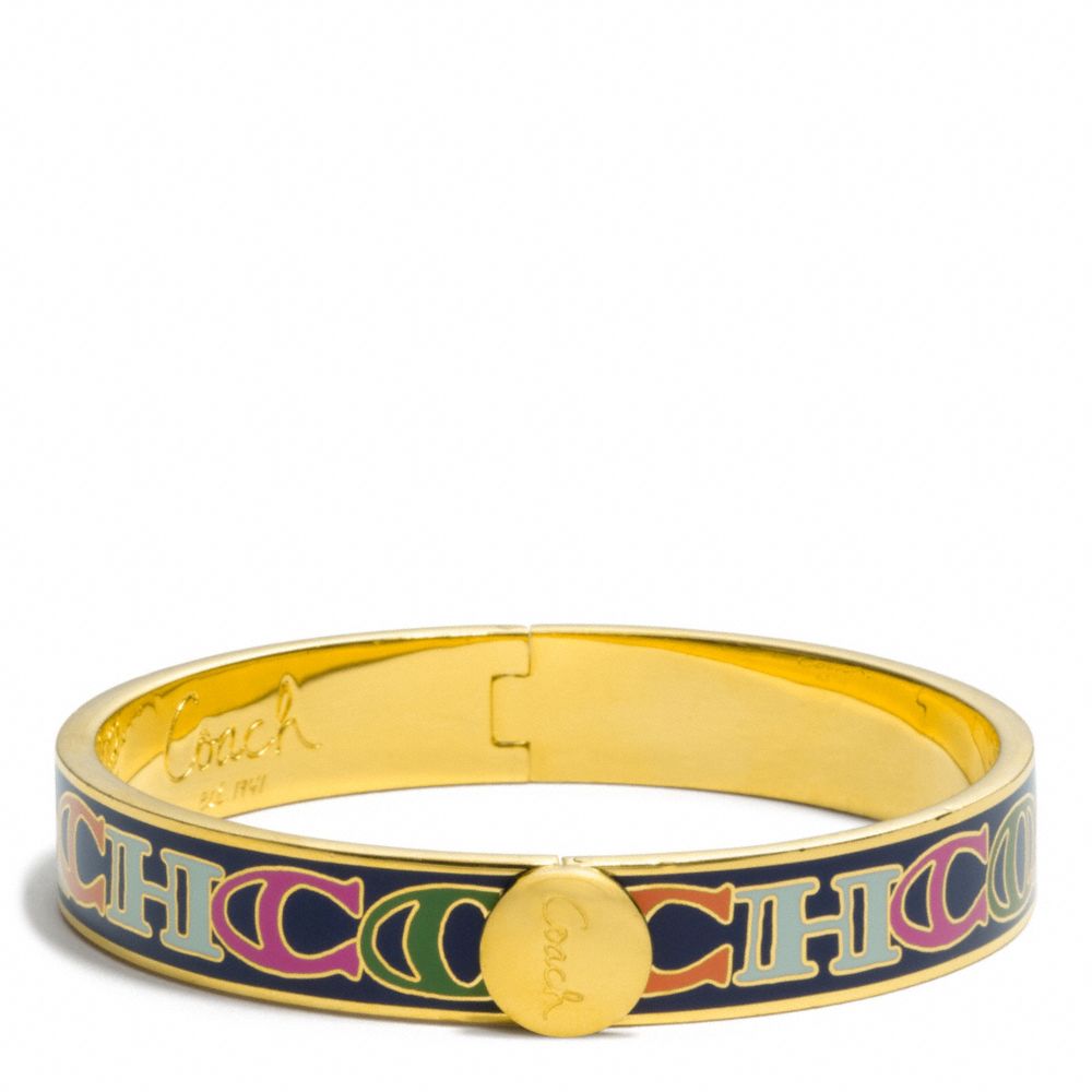 COACH HALF INCH HINGED COACH LETTER BANGLE -  - f96810