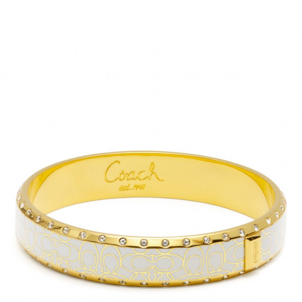 COACH HALF INCH PAVE SIGNATURE BANGLE -  - f96819