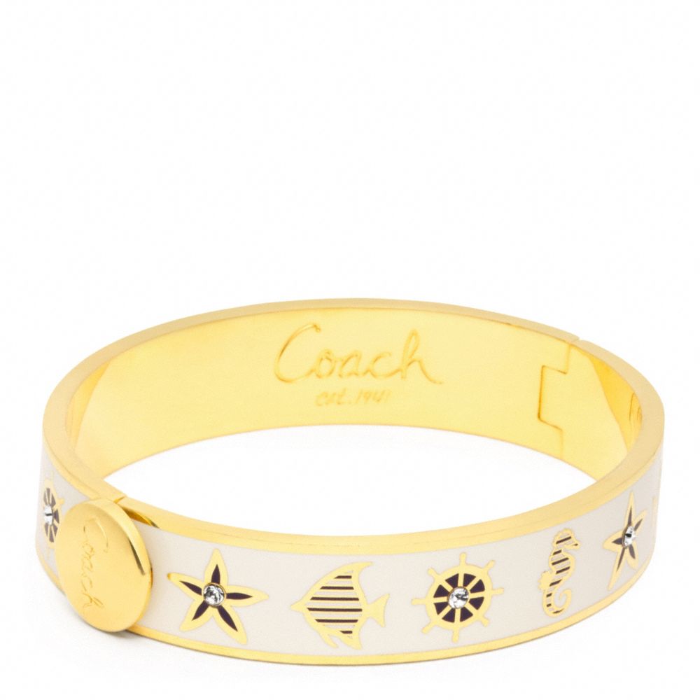 COACH HALF INCH HINGED SUMMER BANGLE - ONE COLOR - F96822