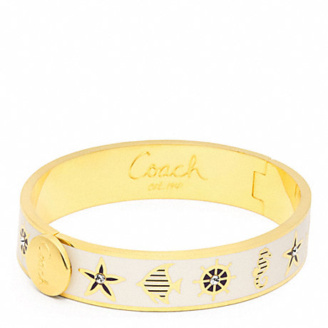 COACH F96822 HALF INCH HINGED SUMMER BANGLE ONE-COLOR