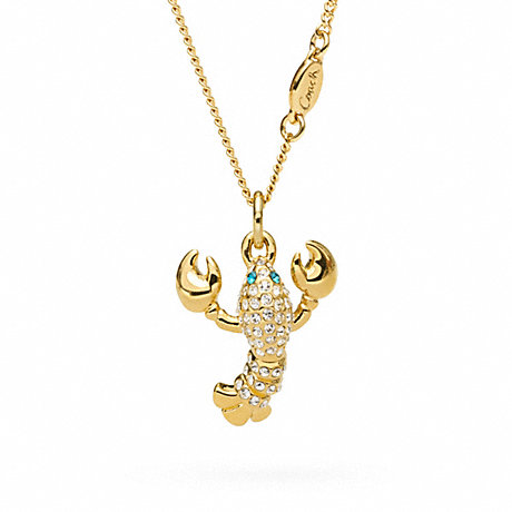 COACH f96827 LOBSTER PENDANT NECKLACE 