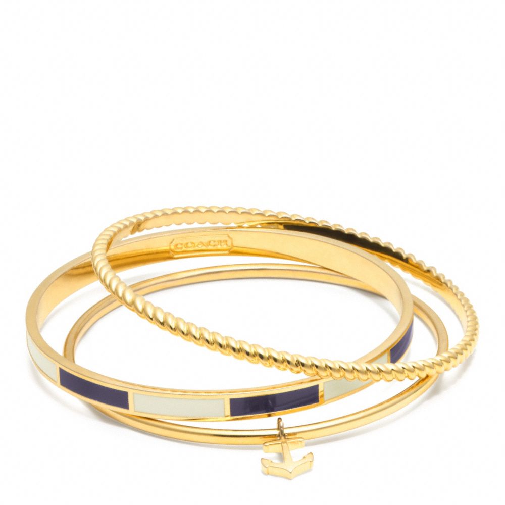 ANCHOR STRIPE STACKING BRACELET COACH F96829