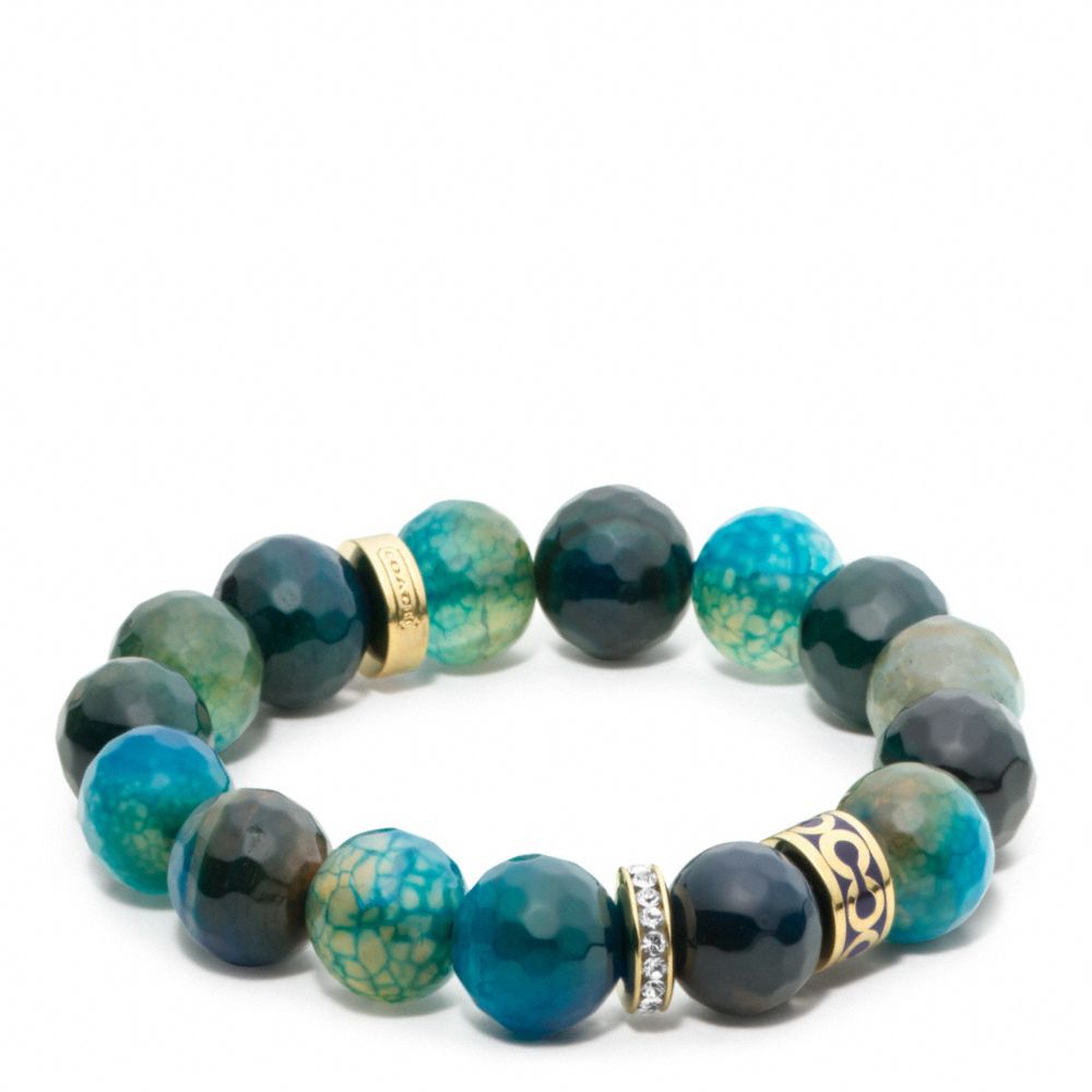 RONDELLE BEAD BRACELET - f96838 - GOLD/NAVY