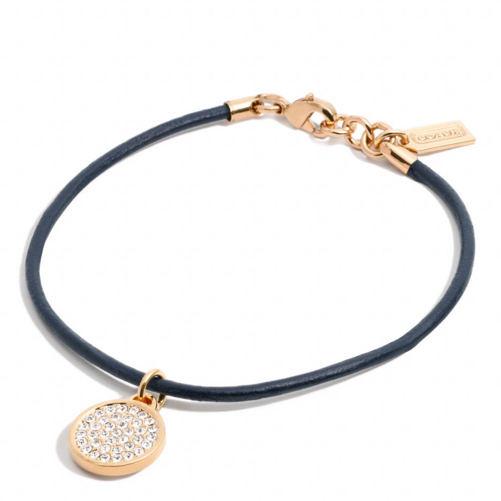 PAVE DISC CORD BRACELET - f96840 - F96840GDNV