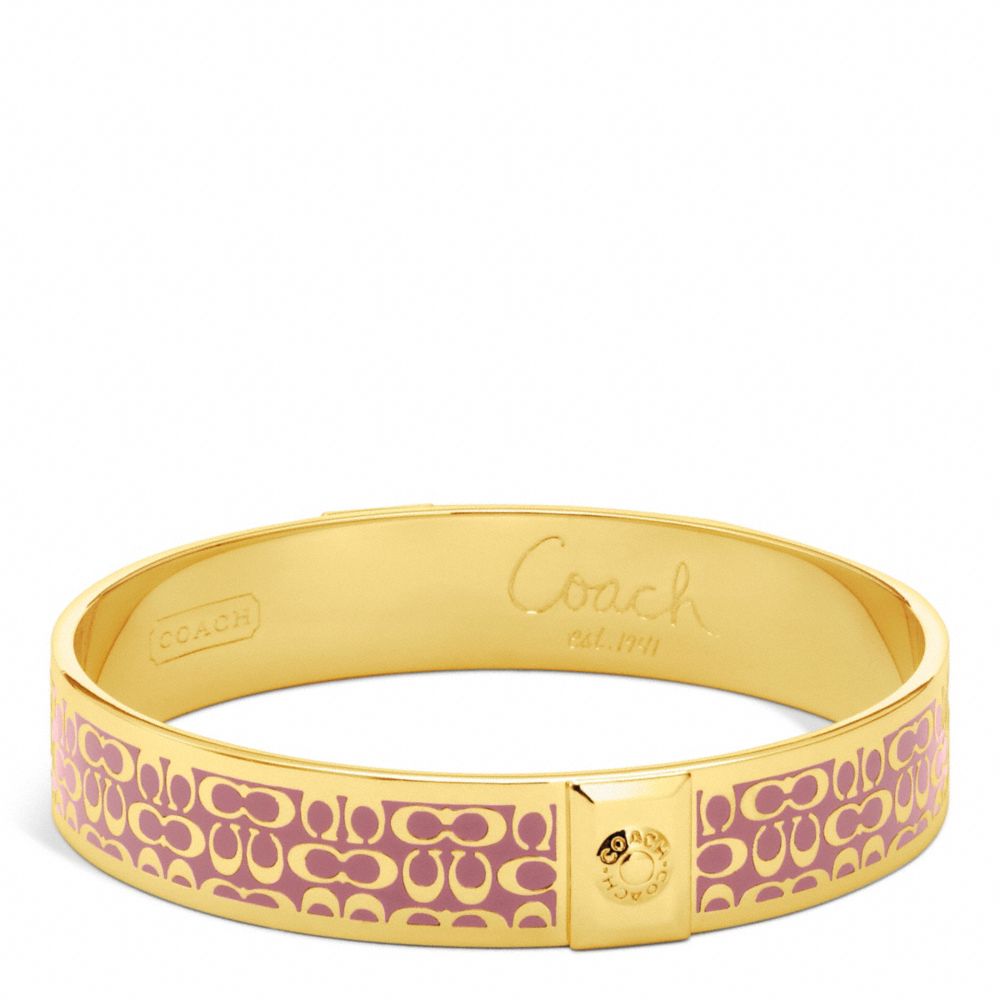 COACH F96855 Half Inch Signature Bangle GOLD/ROSE