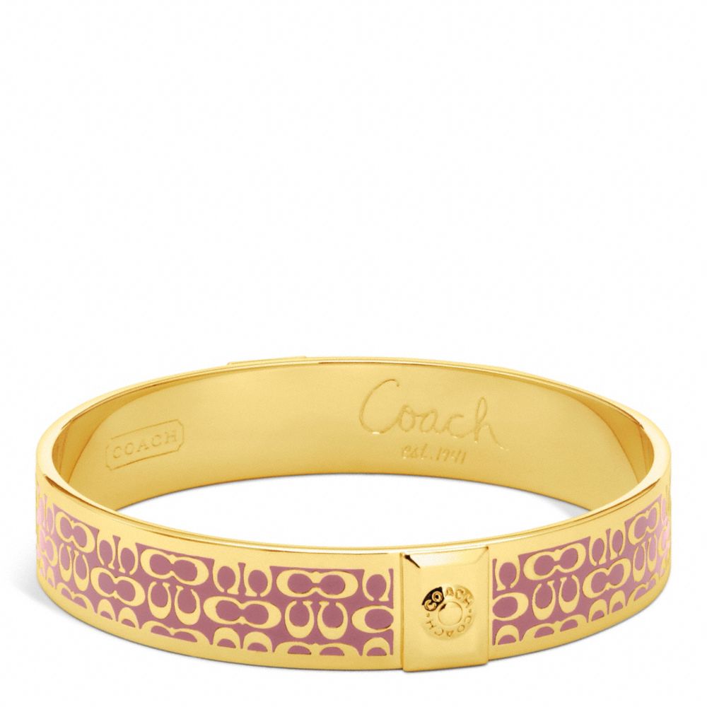 HALF INCH SIGNATURE BANGLE - GOLD/ROSE - COACH F96855