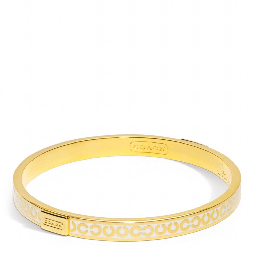 THIN OP ART BANGLE - GOLD/WHITE - COACH F96856