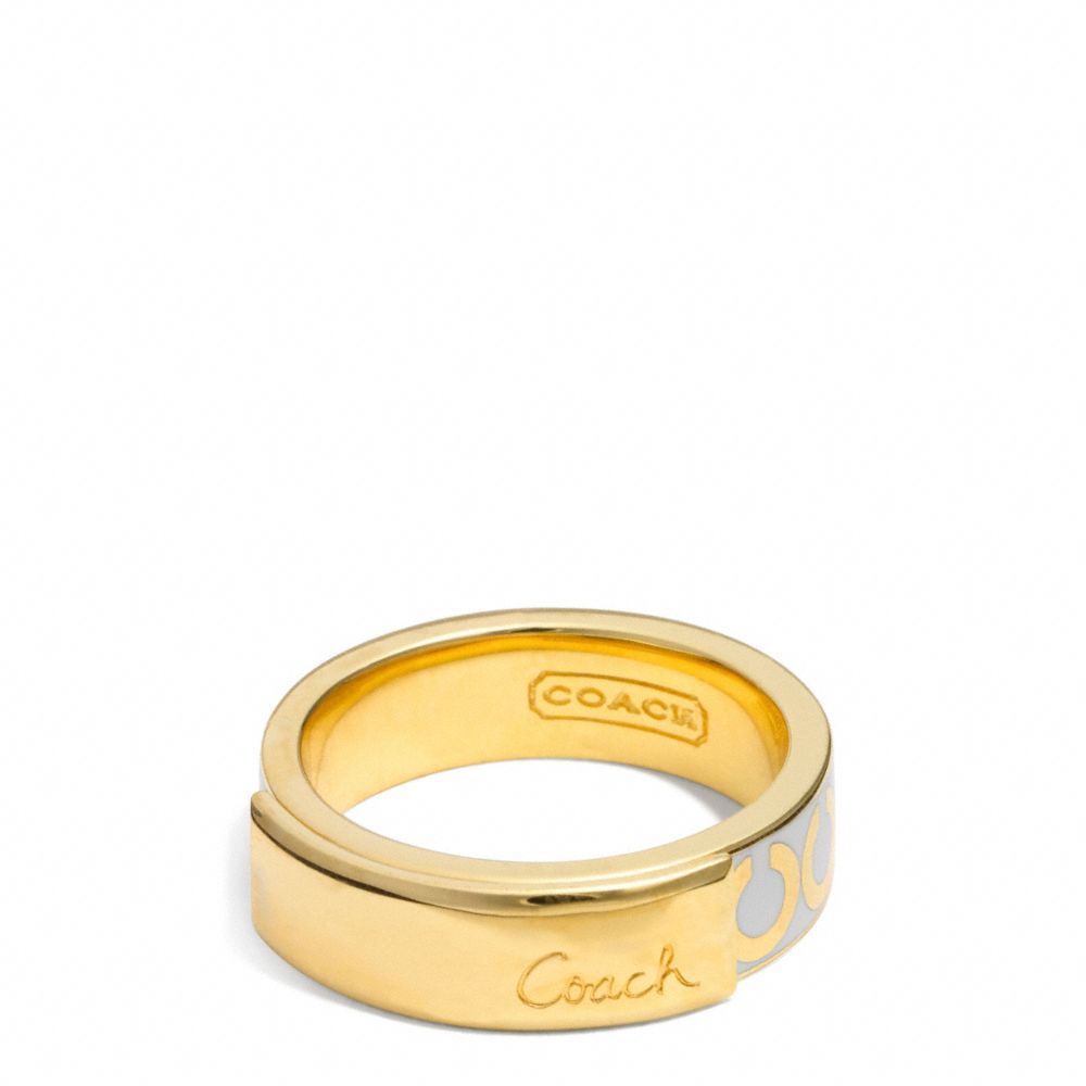 COACH F96901 - ENAMEL PLAQUE BAND RING ONE-COLOR