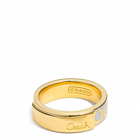 COACH F96901 ENAMEL PLAQUE BAND RING ONE-COLOR