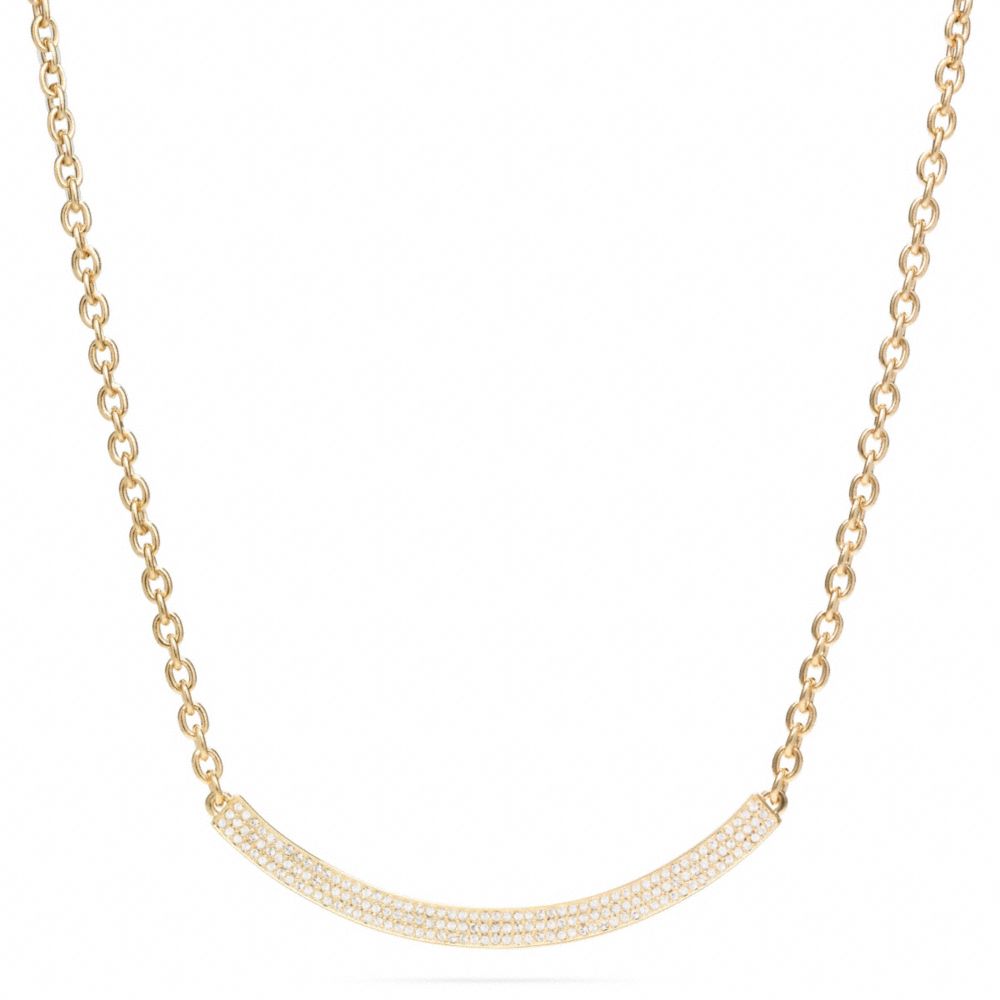 COACH F96915 - GOLD AND PAVE BAR NECKLACE ONE-COLOR