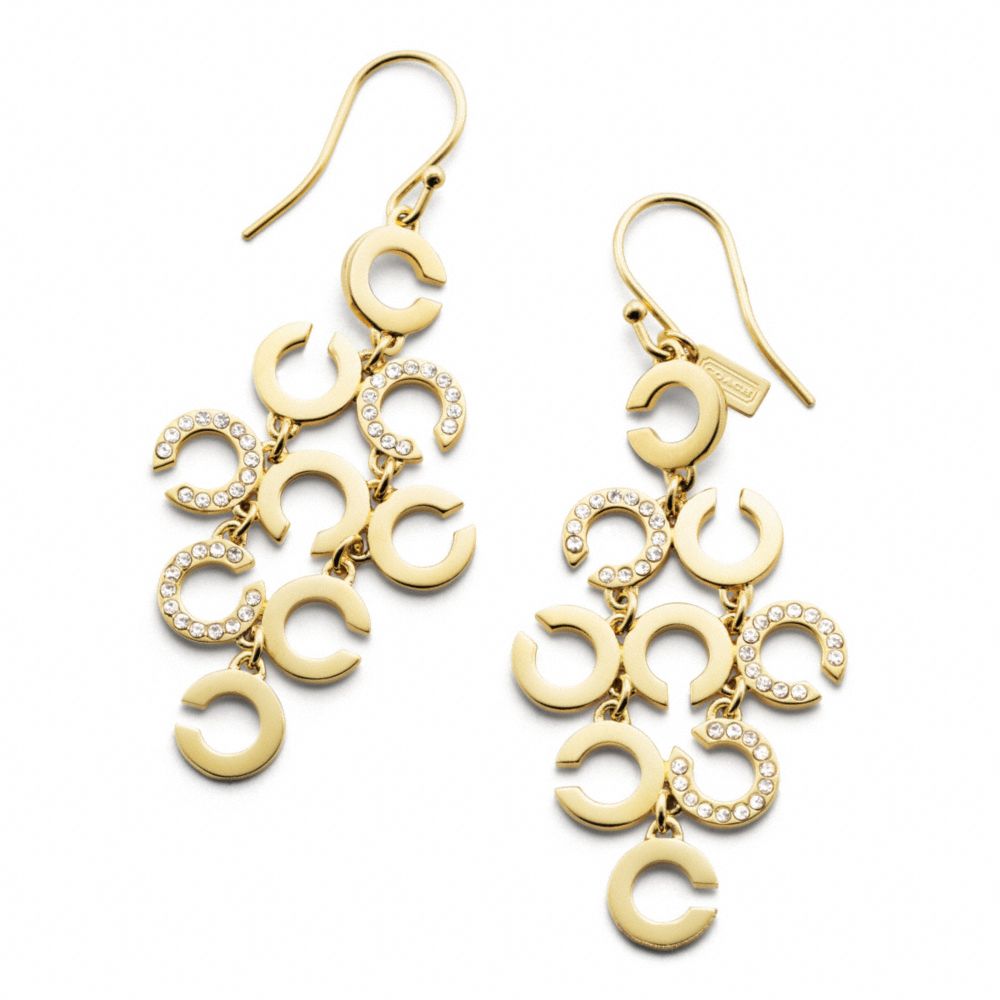 OP ART CHANDELIER EARRINGS - f96916 - F96916GDCY