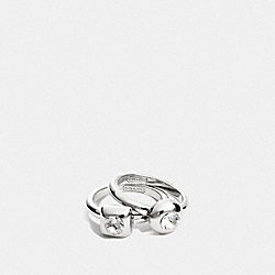 COACH F96917 - STONE RING SET SILVER/CLEAR