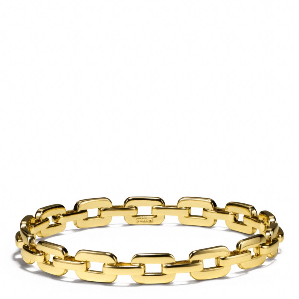 FLAT CHAIN LINK BANGLE - f96924 - GOLD/GOLD