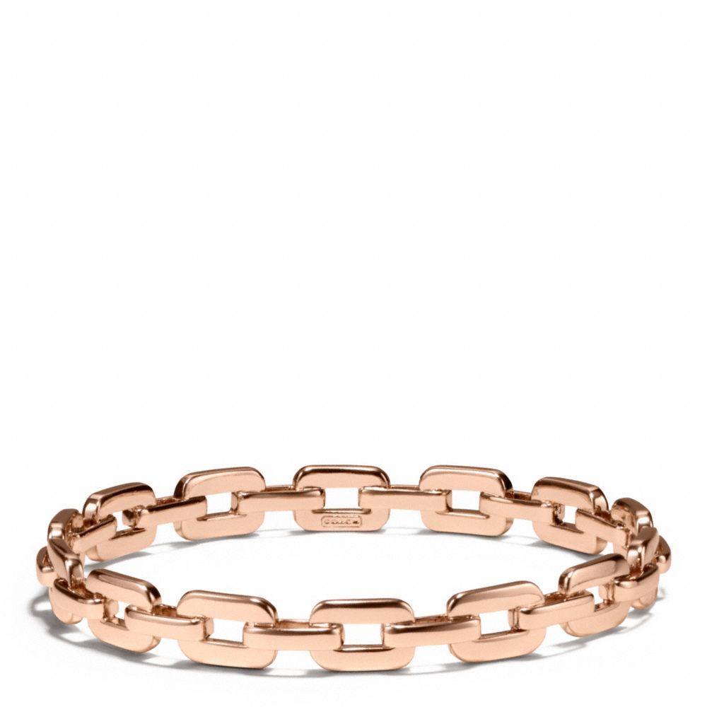 FLAT CHAIN LINK BANGLE - f96924 - ROSEGOLD