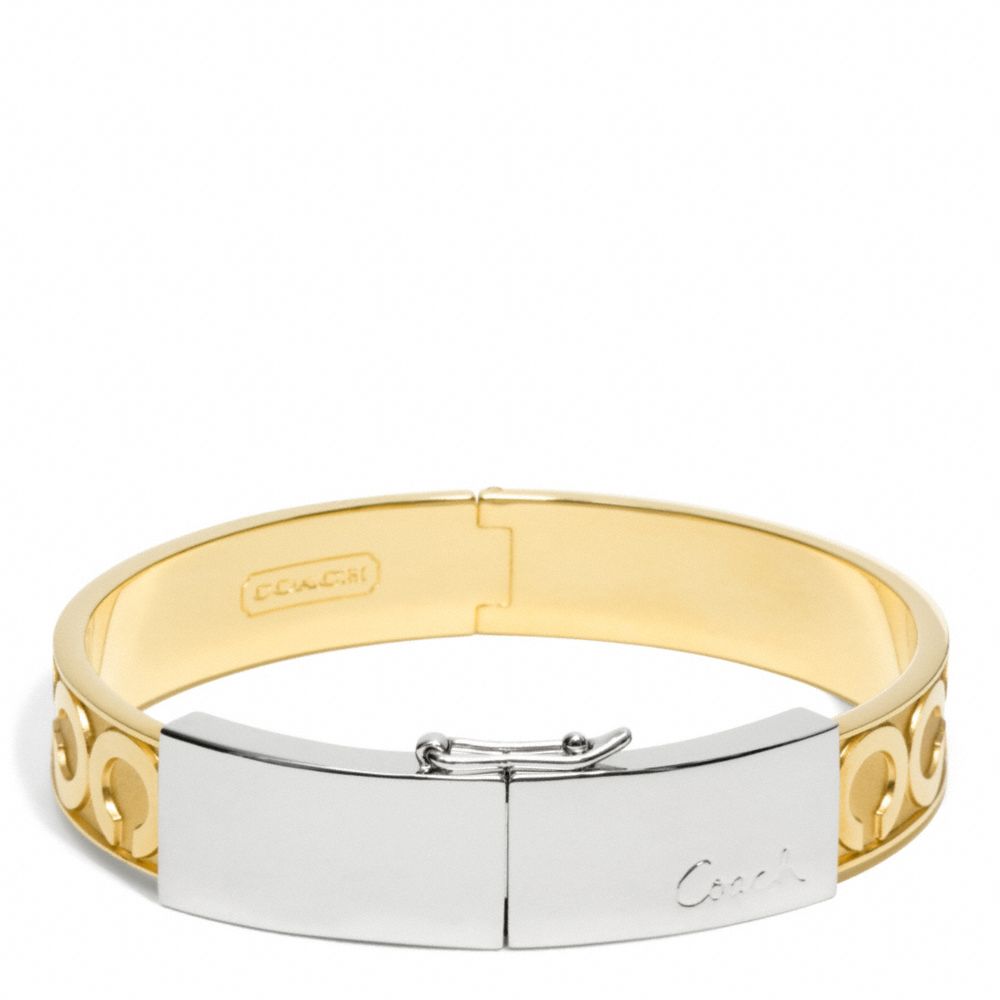 COACH F96961 - TWO TONE HINGED BRACELET ONE-COLOR
