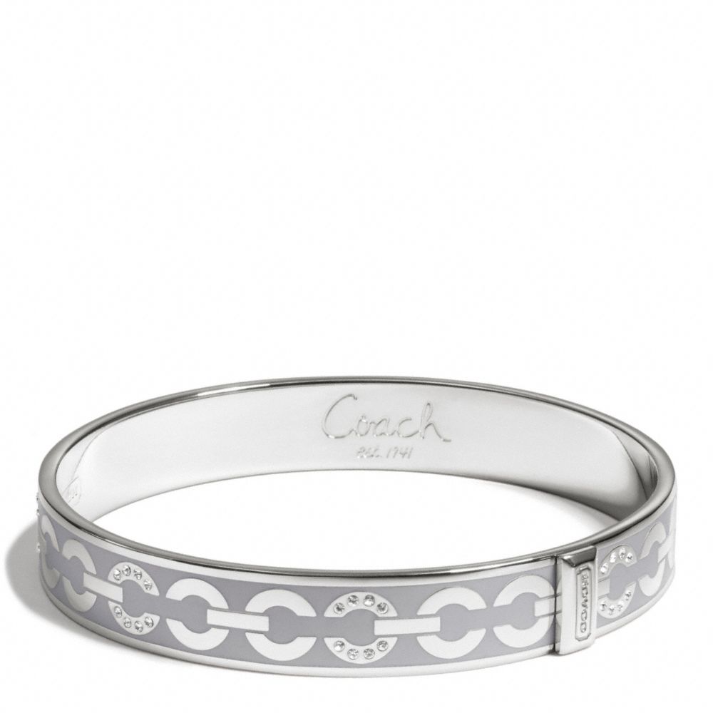 COACH F96965 Thin Op Art Pave Bangle SILVER/GREY