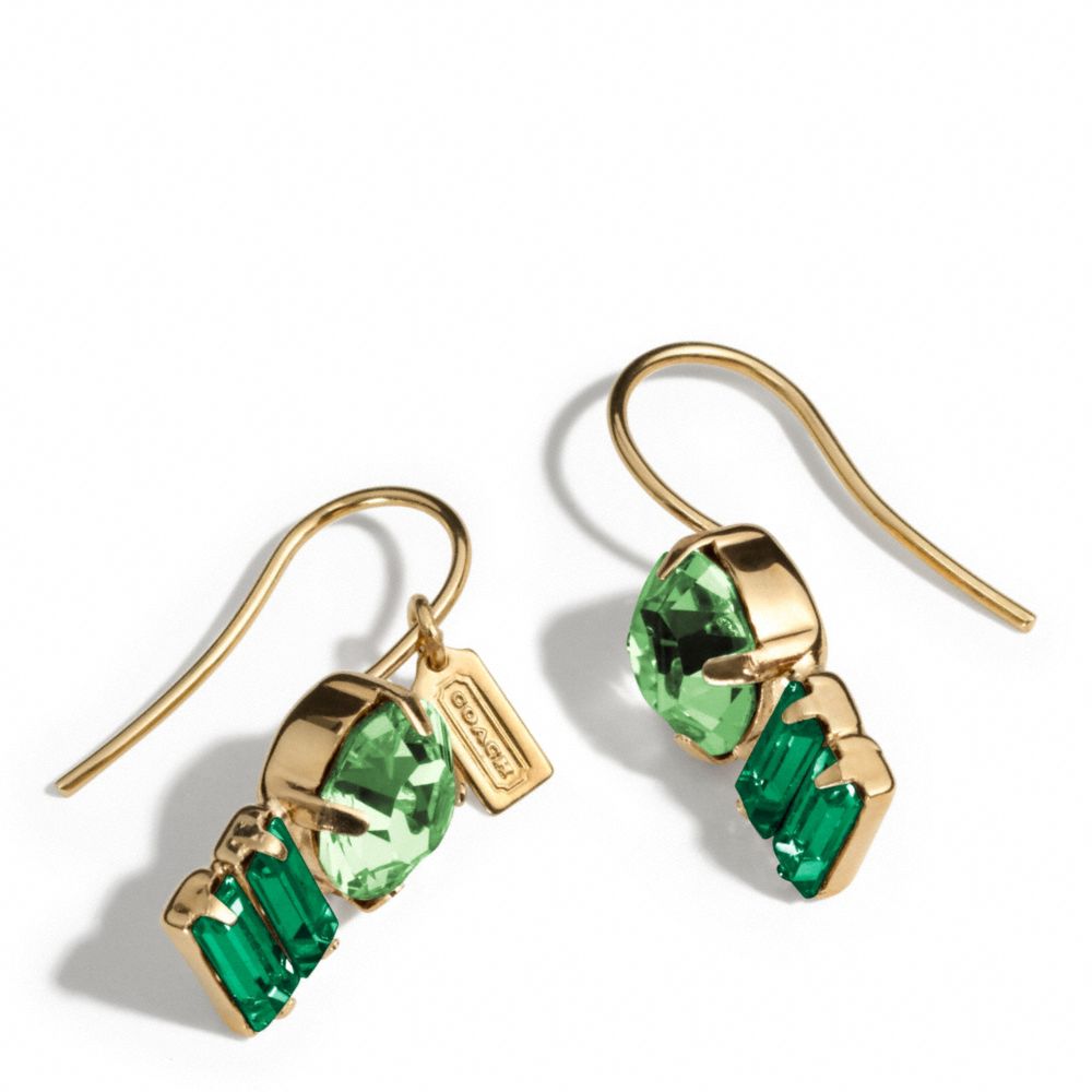 DOUBLE DROP STONE EARRINGS - f96986 - F96986GDGN