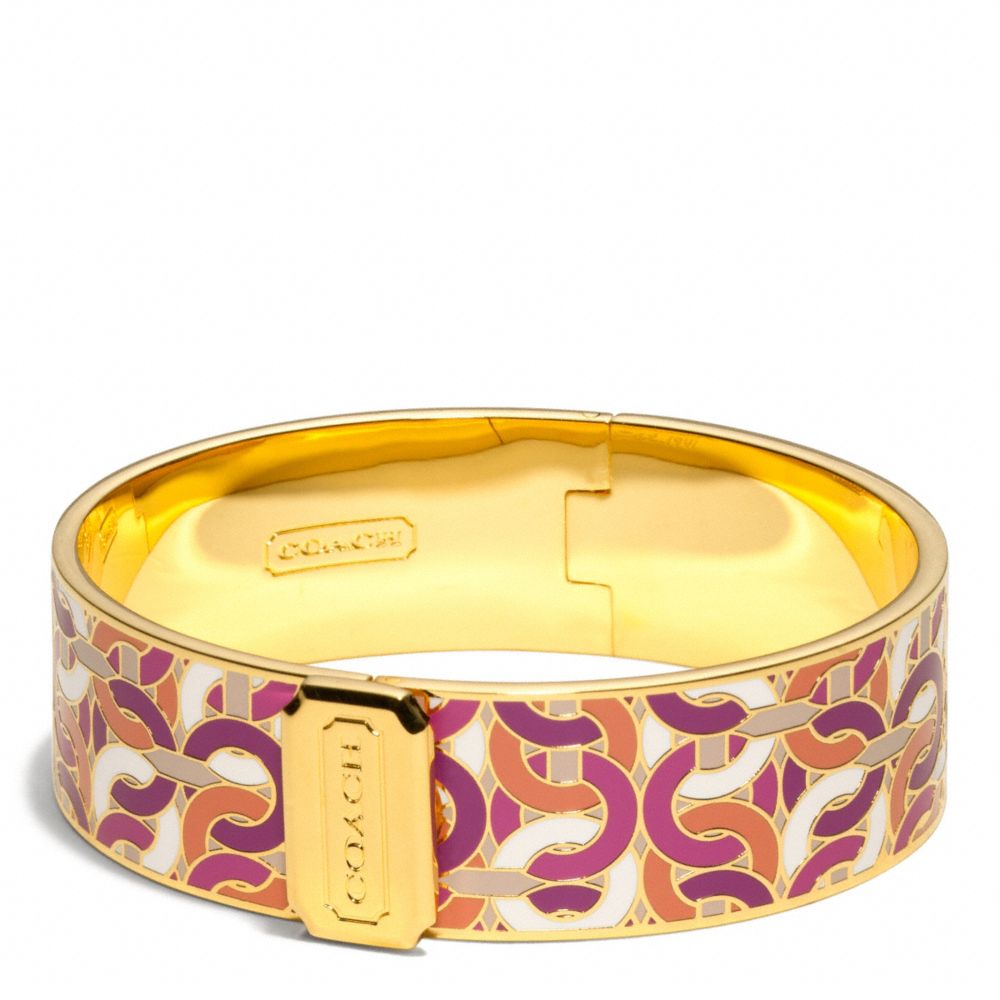 LINK PRINT OP ART BANGLE - f99507 - F99507GDPK