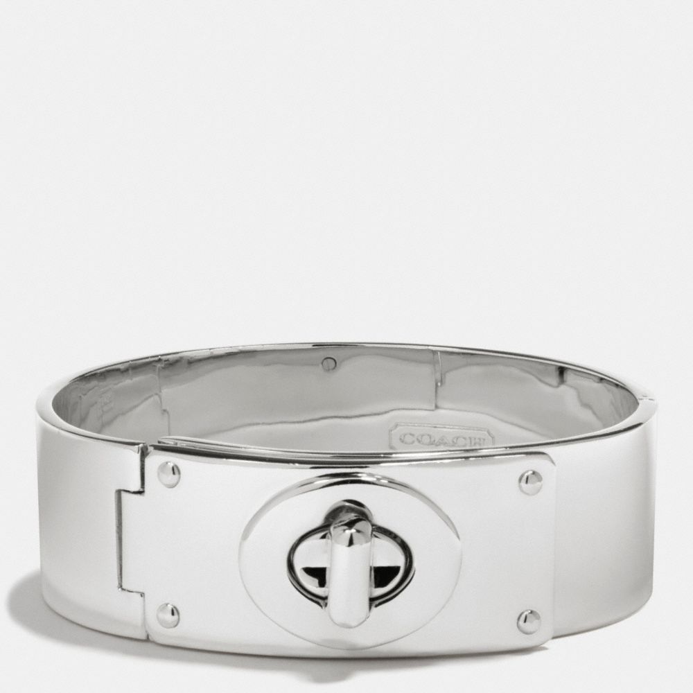 COACH F99522 Small Turnlock Plaque Bracelet SILVER