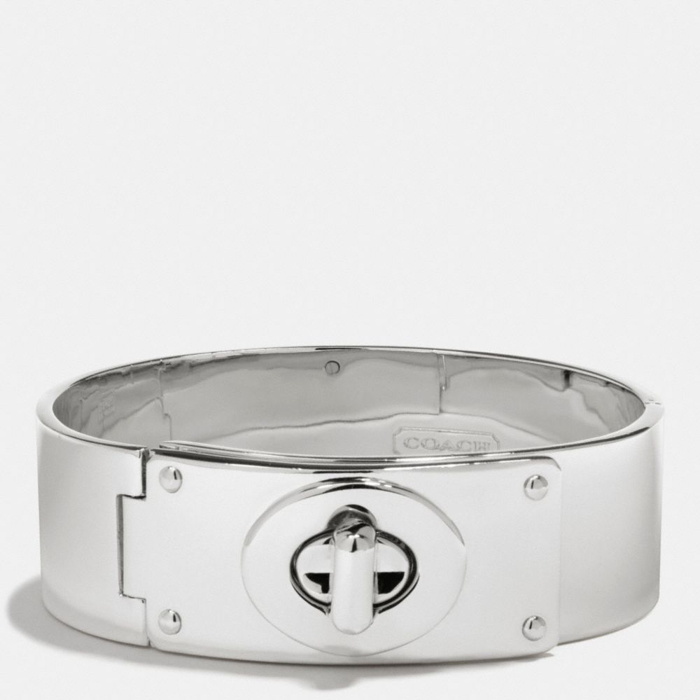 SMALL TURNLOCK PLAQUE BRACELET - SILVER - COACH F99522