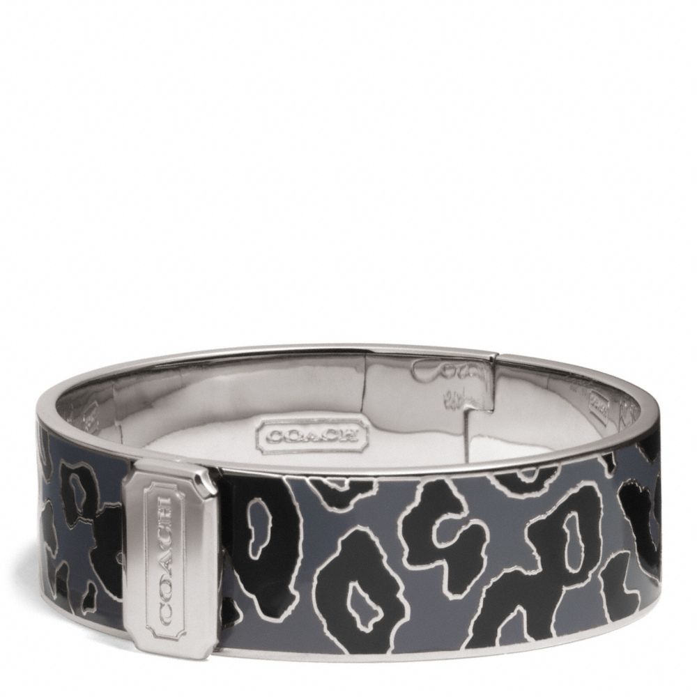 THREE QUARTER INCH HINGED OCELOT BANGLE - f99528 - F99528SVGY