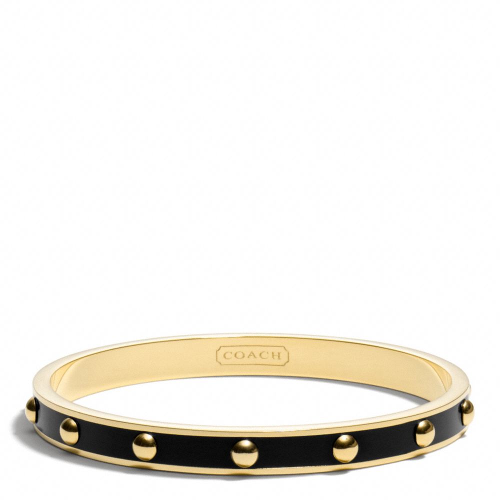 COACH F99544 NAIL HEAD BANGLE GOLD/BLACK