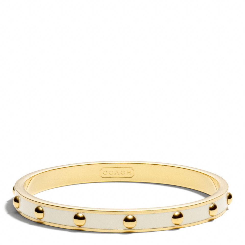 NAIL HEAD BANGLE - GOLD/WHITE - COACH F99544