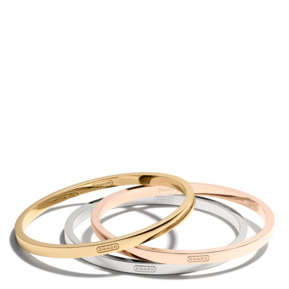 COACH MIXED METAL BANGLE SET -  - f99545