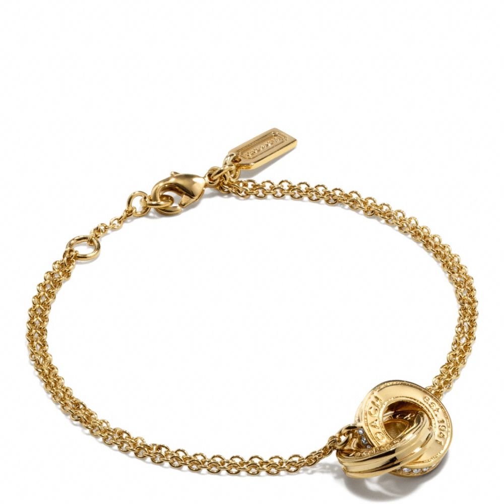 COACH f99551 LINKED RONDELLE BRACELET GOLD/GOLD