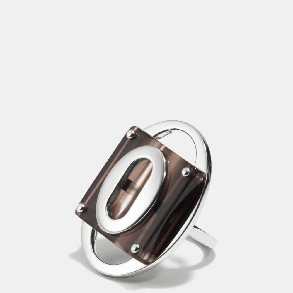 COACH f99562 RESIN AND METAL RING MULTICOLOR