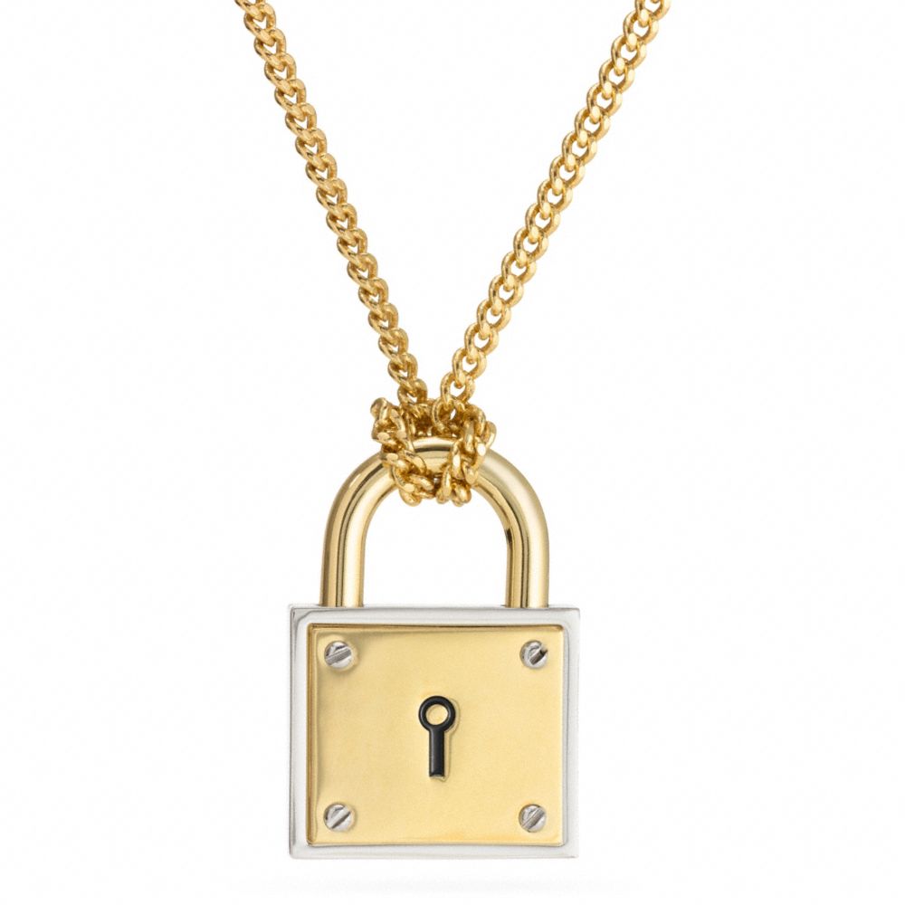 COACH F99582 - PADLOCK LONG NECKLACE MULTICOLOR