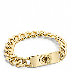 COACH F99592 Curbchain Turnlock Bracelet GOLD