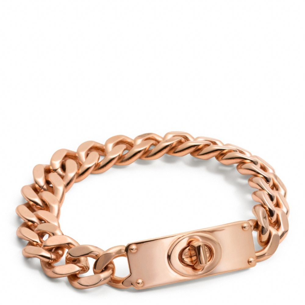 COACH F99592 Curbchain Turnlock Bracelet ROSEGOLD