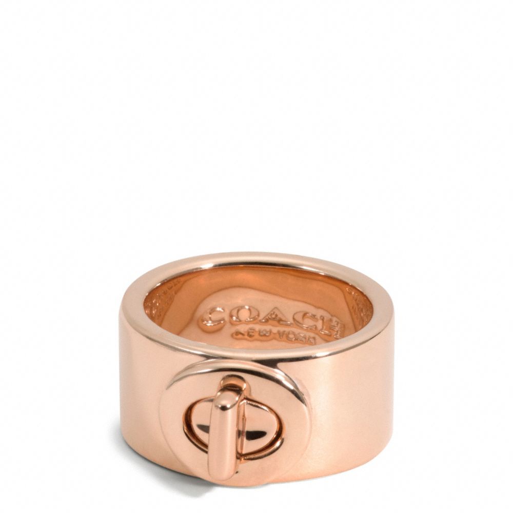 COACH F99627 - TURNLOCK RING ROSEGOLD