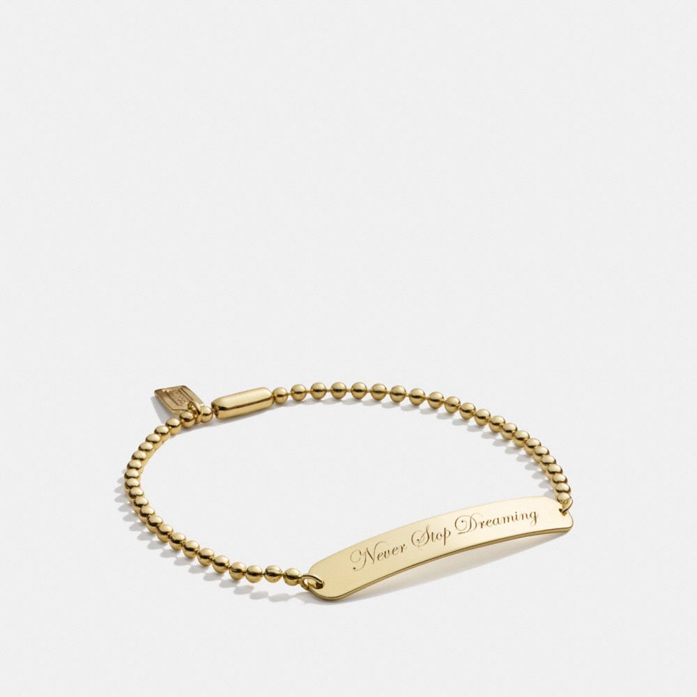 COACH f99677 NEVER STOP DREAMING BRACELET GOLD