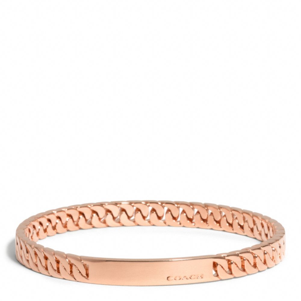 COACH F99695 Curbchain Plaque Bangle ROSEGOLD