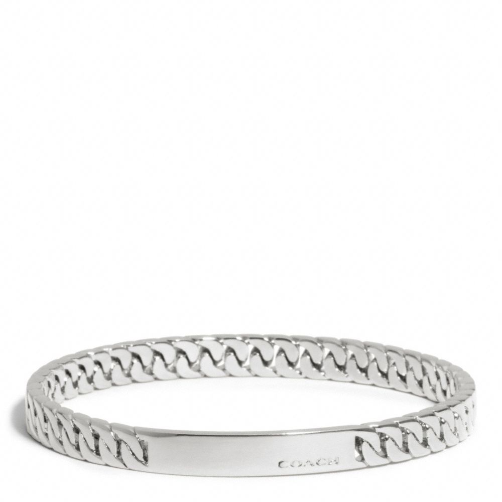 COACH F99695 Curbchain Plaque Bangle SILVER