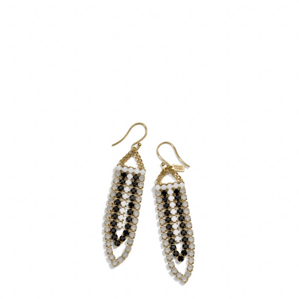 CHANDELIER CUPCHAIN EARRINGS - GOLD/BLACK - COACH F99711