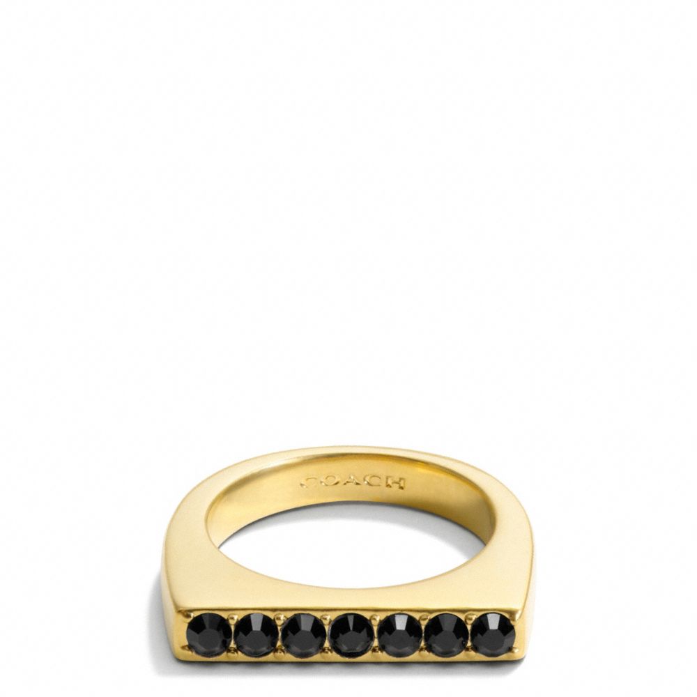 COACH F99716 Single Cupchain Band Ring GOLD/BLACK