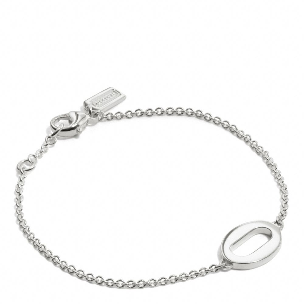 COACH STERLING OVAL BRACELET -  SILVER/SILVER - f99762