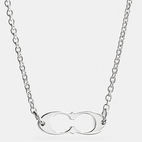 COACH F99771 STERLING KISSING C'S NECKLACE -SILVER/SILVER