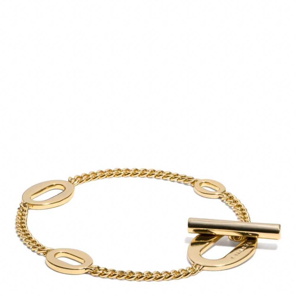 COACH OVAL LINK BRACELET -  GOLD - f99882