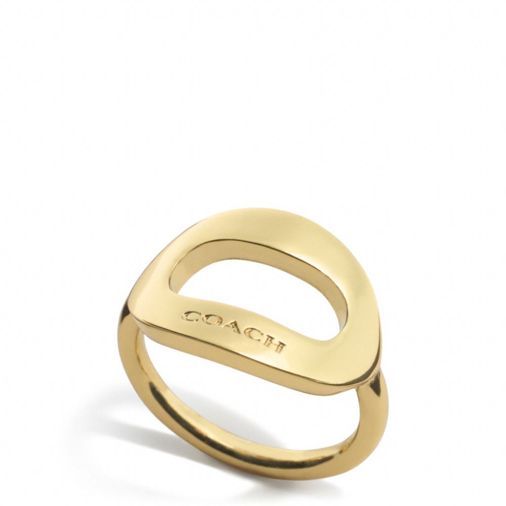 OPEN OVAL RING - COACH f99883 - GOLD