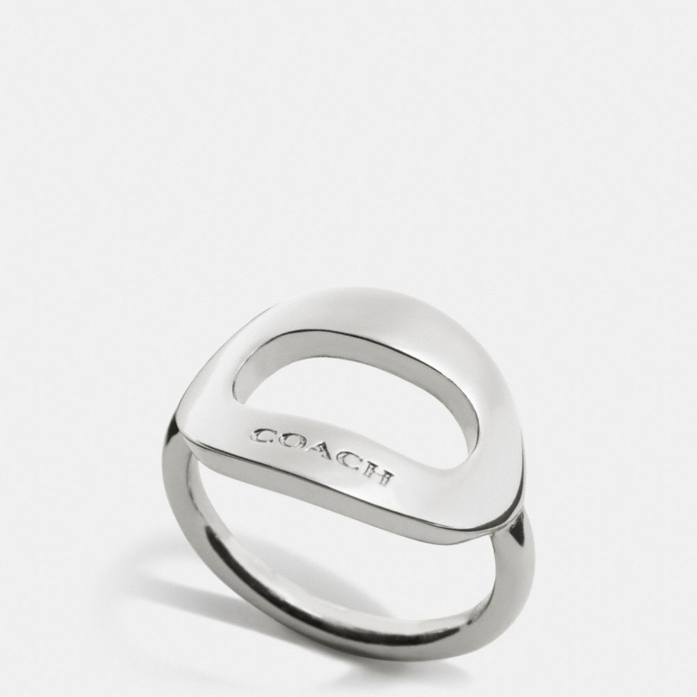 COACH f99883 OPEN OVAL RING SILVER